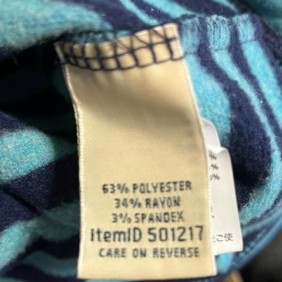 LL bean Cabincore green and blue long sleeve cozy top- womens size medium EUC - Picture 4 of 7